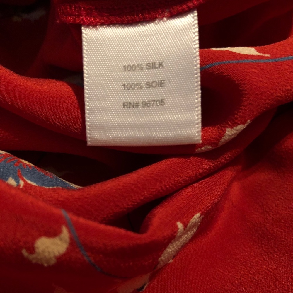 Rebecca Taylor Silk Red Poppy One Shoulder Dress 2 - Picture 9 of 10
